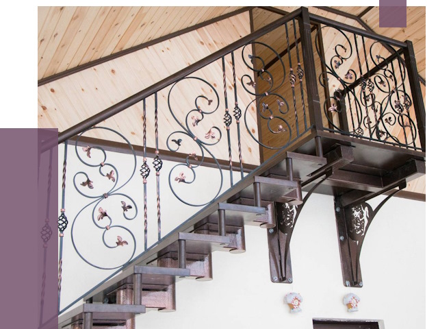 Кованые лестницы в Искитиме от 79498 руб. под ключ
