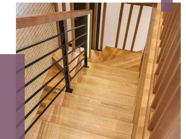 Лестницы из ясеня в Искитиме под ключ от 9988 руб. 