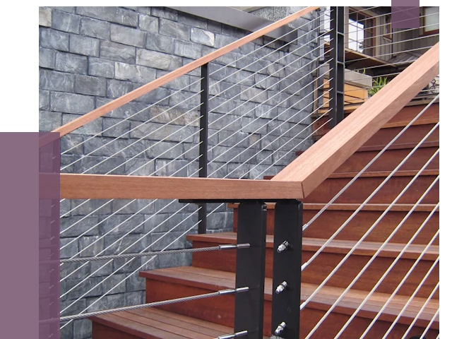 Тросовые перила под ключ в Искитиме от 7746 руб.