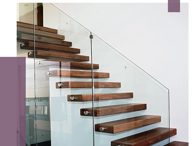 Стеклянные перила для лестницы в Искитиме от 14778 руб.