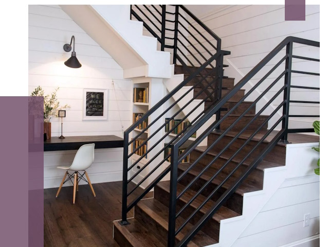 Перила для лестницы в доме в Искитиме от 7389 руб. — ПРОЛЁТ-Скм