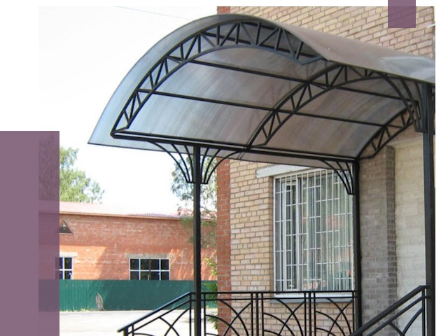 Металлические навесы и козырьки в Искитиме от 12740 руб.