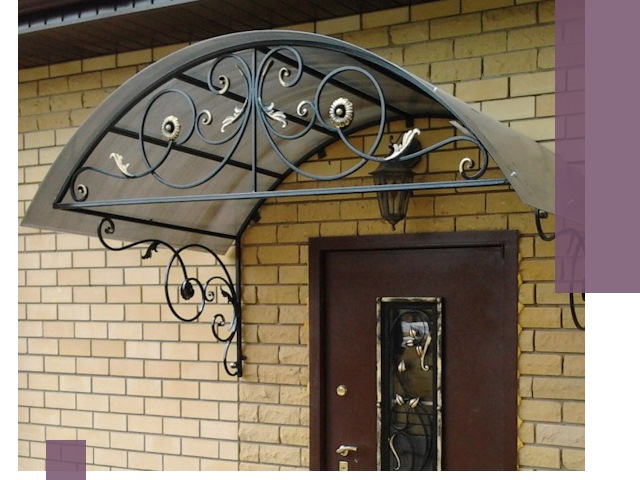 Изготовление козырьков из металла под ключ в Искитиме