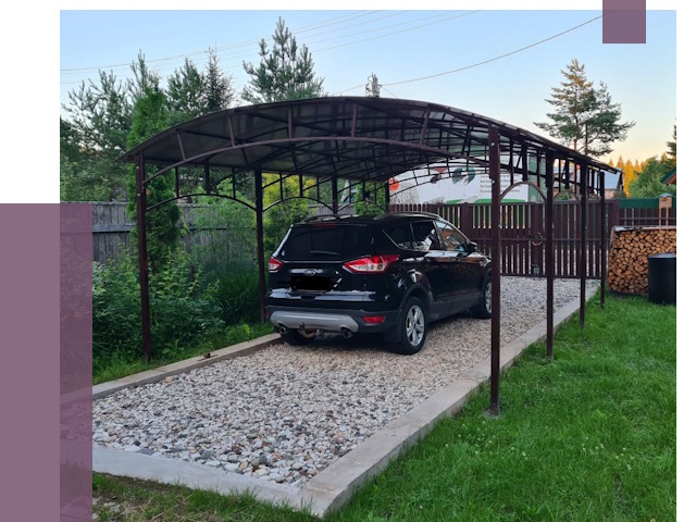 Навесы для автомобиля в Искитиме от 13097 руб.  | ПРОЛЁТ-Скм