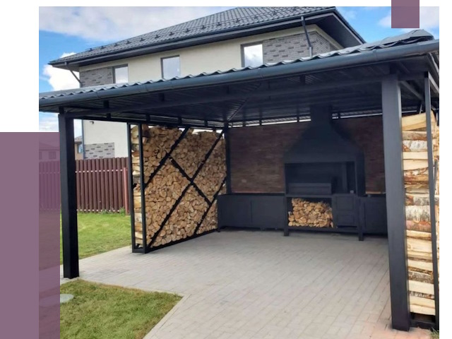 Навесы для барбекю в Искитиме от 12689 руб. под ключ | ПРОЛЁТ-Скм