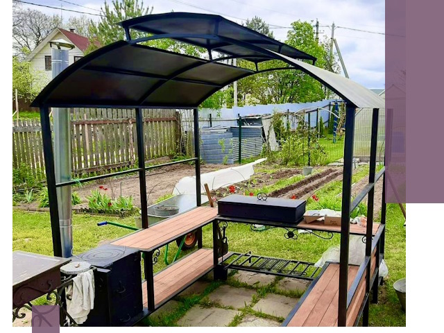 Навесы для барбекю в Искитиме: изготовление, монтаж и демонтаж