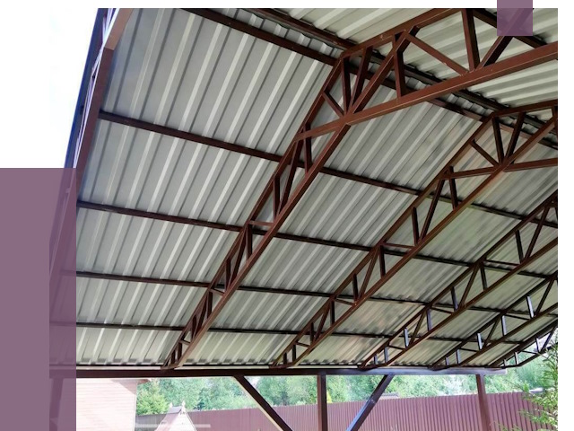 Навесы из профнастила в Искитиме от 7338 руб. | ПРОЛЁТ-Скм