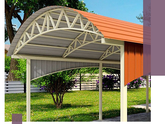 Навесы из профнастила под ключ в Искитиме — установка и монтаж