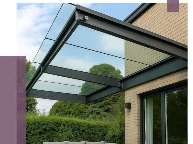 Стеклянные навесы и козырьки в Искитиме от 12230 руб.