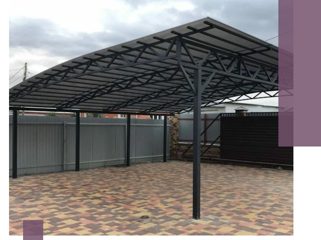 Металлические навесы под ключ в Искитиме — изготовление и монтаж