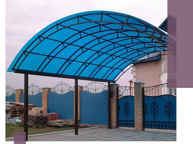 Арочные навесы под ключ в Искитиме — изготовление и монтаж