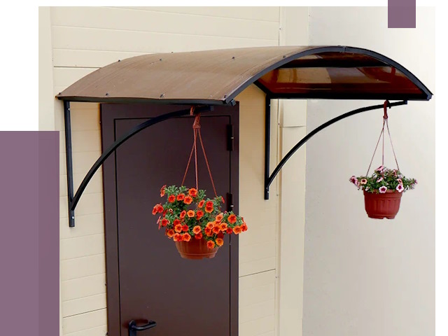 Козырьки над входом в Искитиме от 14778 руб.  | ПРОЛЁТ-Скм