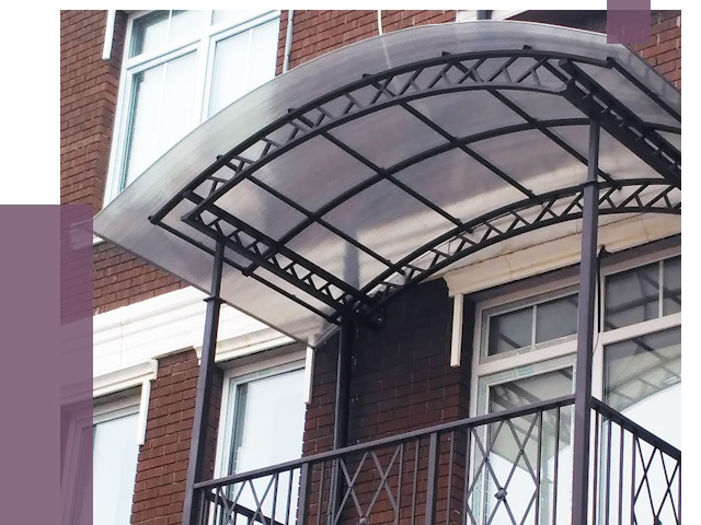 Козырьки над балконом в Искитиме от 8612 руб.  | ПРОЛЁТ-Скм