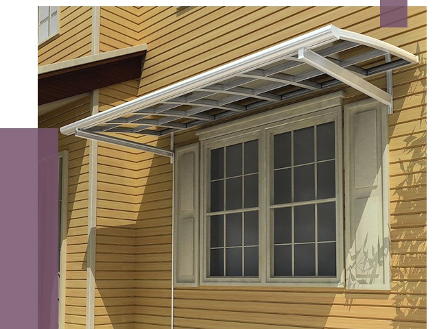 Козырьки над окнами в Искитиме от 7593 руб. — монтаж, покупки | ПРОЛЁТ-Скм