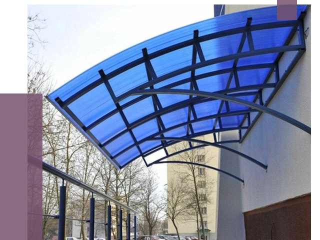 Козырьки из поликарбоната в Искитиме от 4281 руб. под ключ | ПРОЛЁТ-Скм