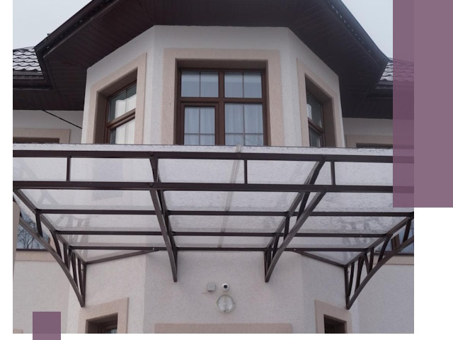 Козырьки из поликарбоната под ключ в Искитиме