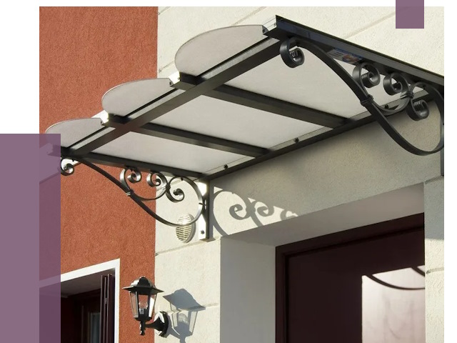 Односкатные козырьки в Искитиме от 8357 руб.  | ПРОЛЁТ-Скм