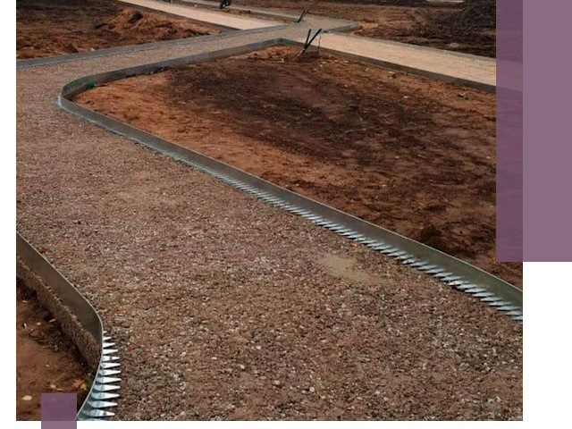 Металлические бордюры под ключ в Искитиме — изготовление и монтаж