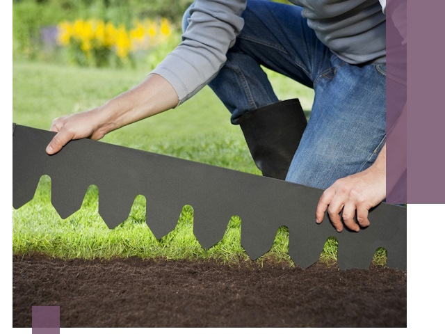 Металлические бордюры для газона в Искитиме — изготовление и монтаж