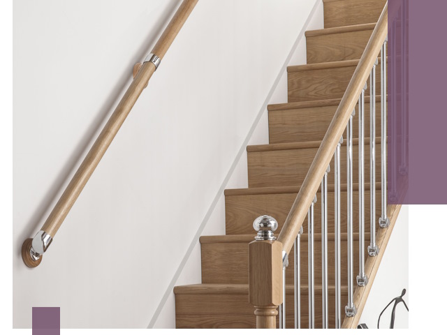 Пристенные поручни из стали и нержавейки под монтаж в Искитиме